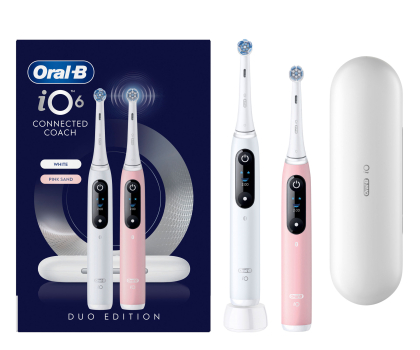 Szczoteczka elektryczna Oral-B Szczoteczeka magnetyczna iO6 Duo (biała + różowa)